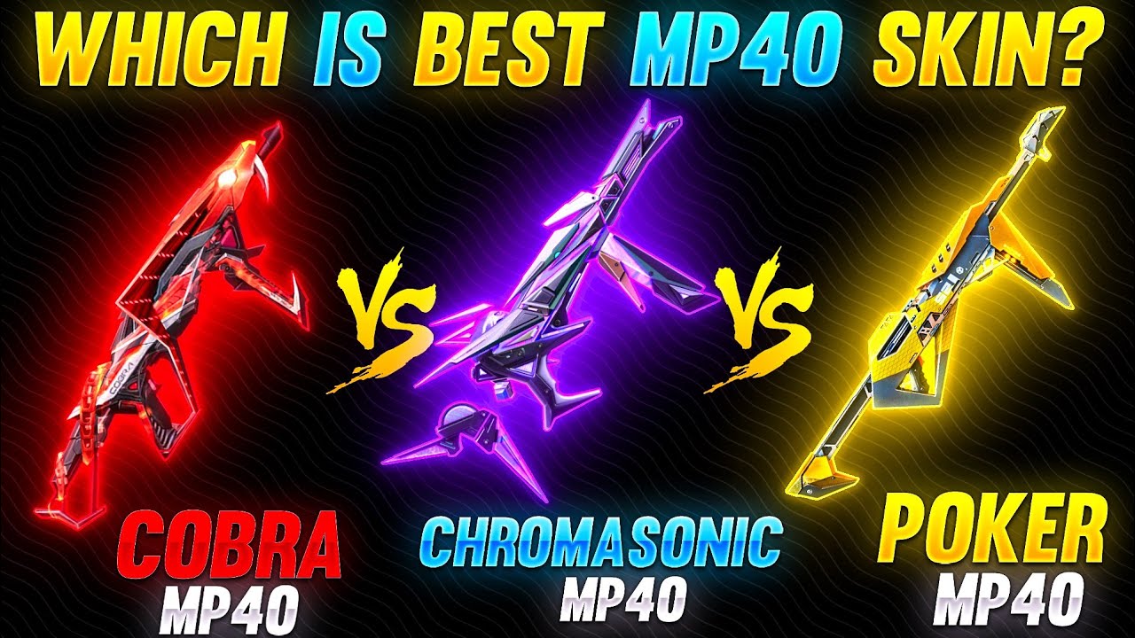 💥 CHROMASONIC EVO MP40 (vs) COBRA EVO MP40 (vs) YELLOW POKER MP40  😮 Shocking Result // FreeFire