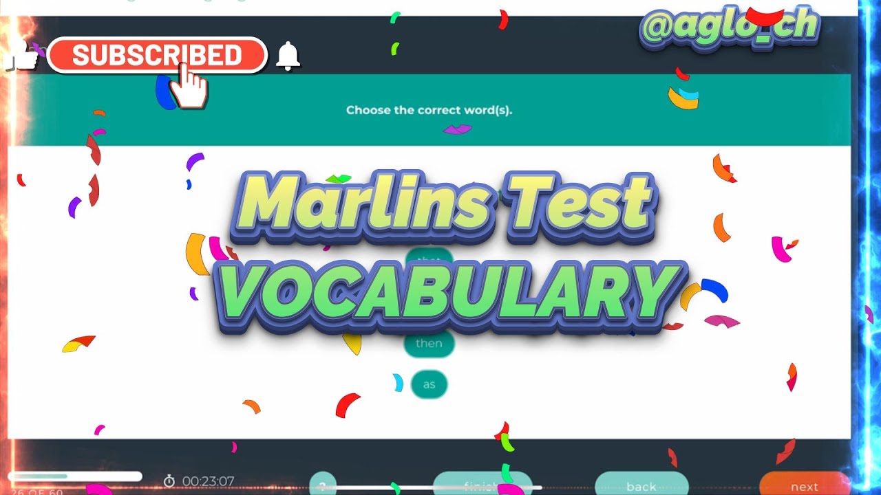 Marlins Test For Seafarer - Vocabulary