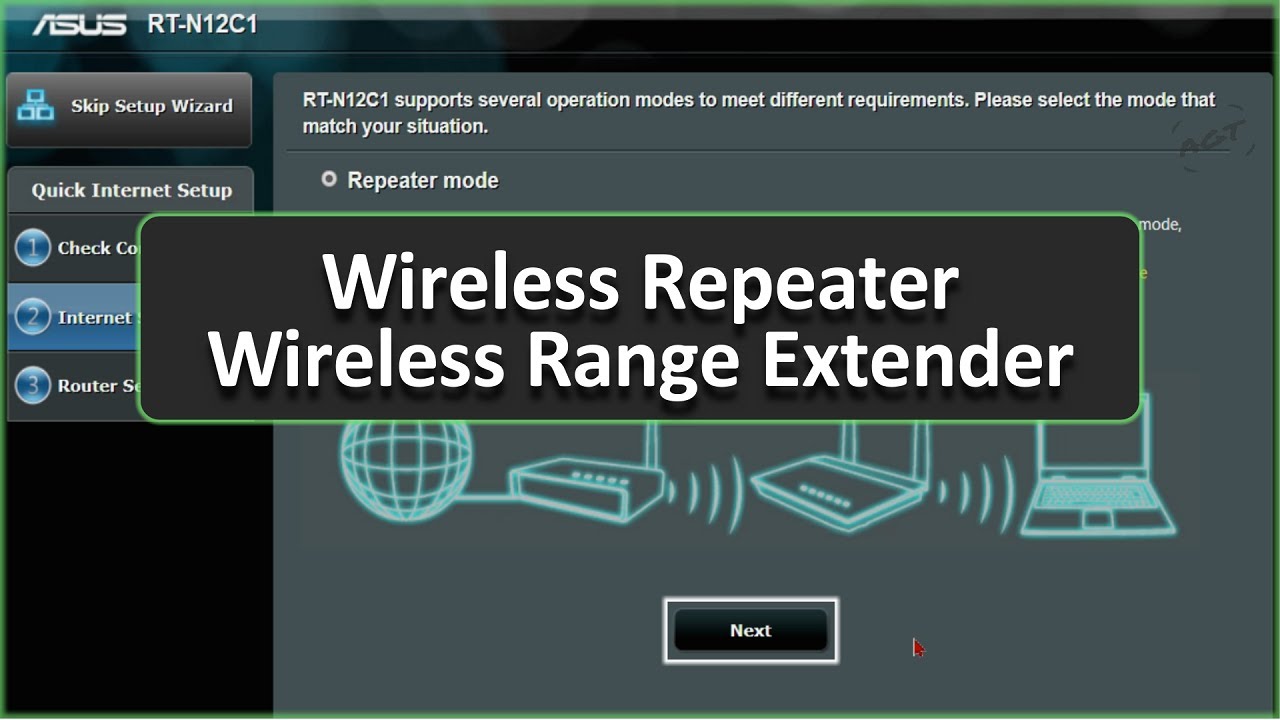 ASUS Router Setup As Wireless Repeater / Wireless Range Extender (Give Permanent IP Address)