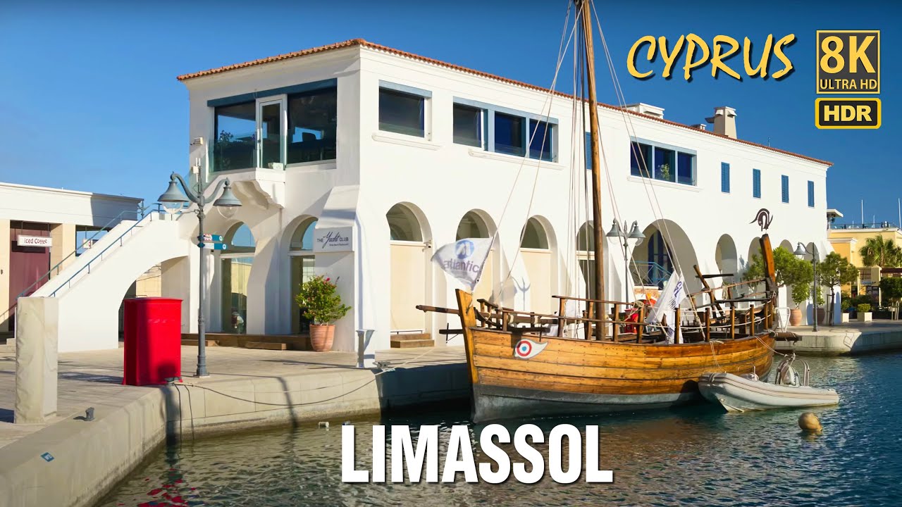 8K Ultra HDR - Limassol walking tour, Cyprus