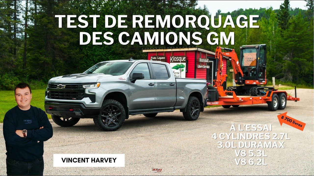 Test de remorquage avec les camionnettes GM (Chevrolet Silverado et GMC Sierra)