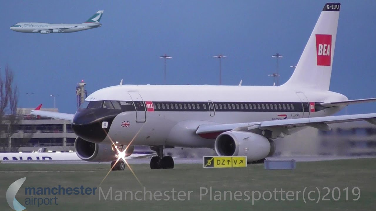 (HD) BEA Retro Livery British Airways A319 G-EUPJ On BA1394/1399 At Manchester Airport On 04/03/2019