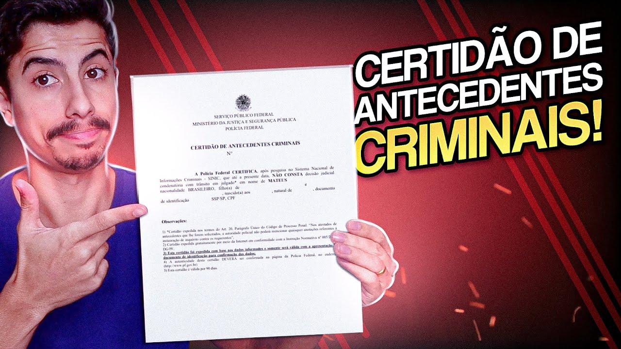 Como EMITIR A CERTIDÃO DE ANTECEDENTES CRIMINAIS pela INTERNET!