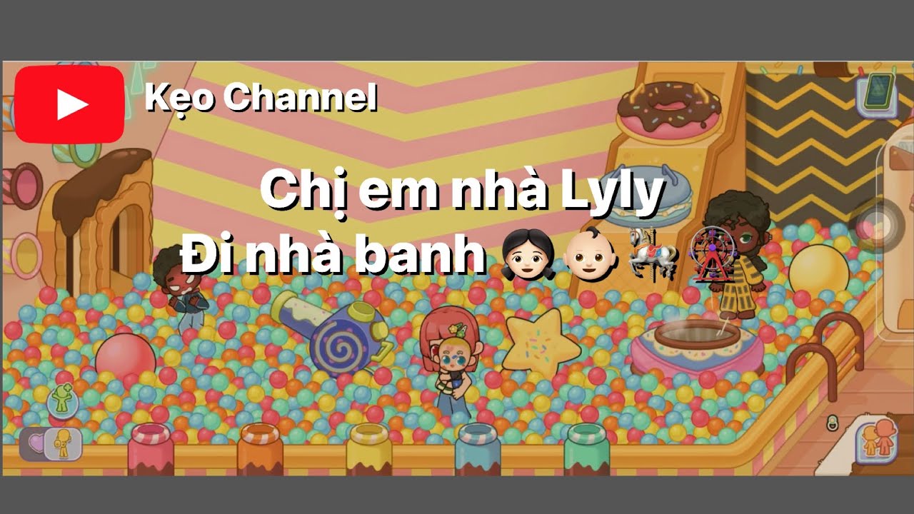 Khám phá nhà banh trong GameWorld cùng 2 chị em 🎠🎡👧🏻👶🏻