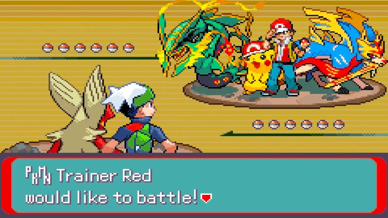 Pokemon Emerald Horizons - vs Red ("Zenith" Quest, Postgame)
