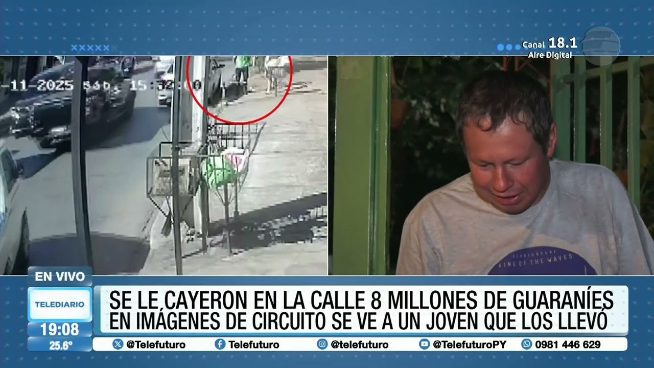 Se le cayeron G. 8 millones en la calle y busca al que llevó la plata