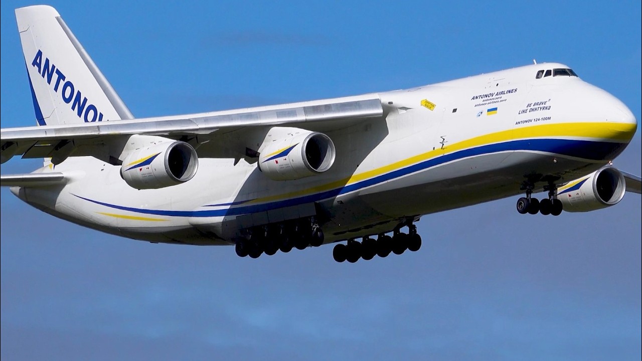 Antonov Airlines An-124 Ruslan Landing, Taxi & Take-Off at Zurich Airport