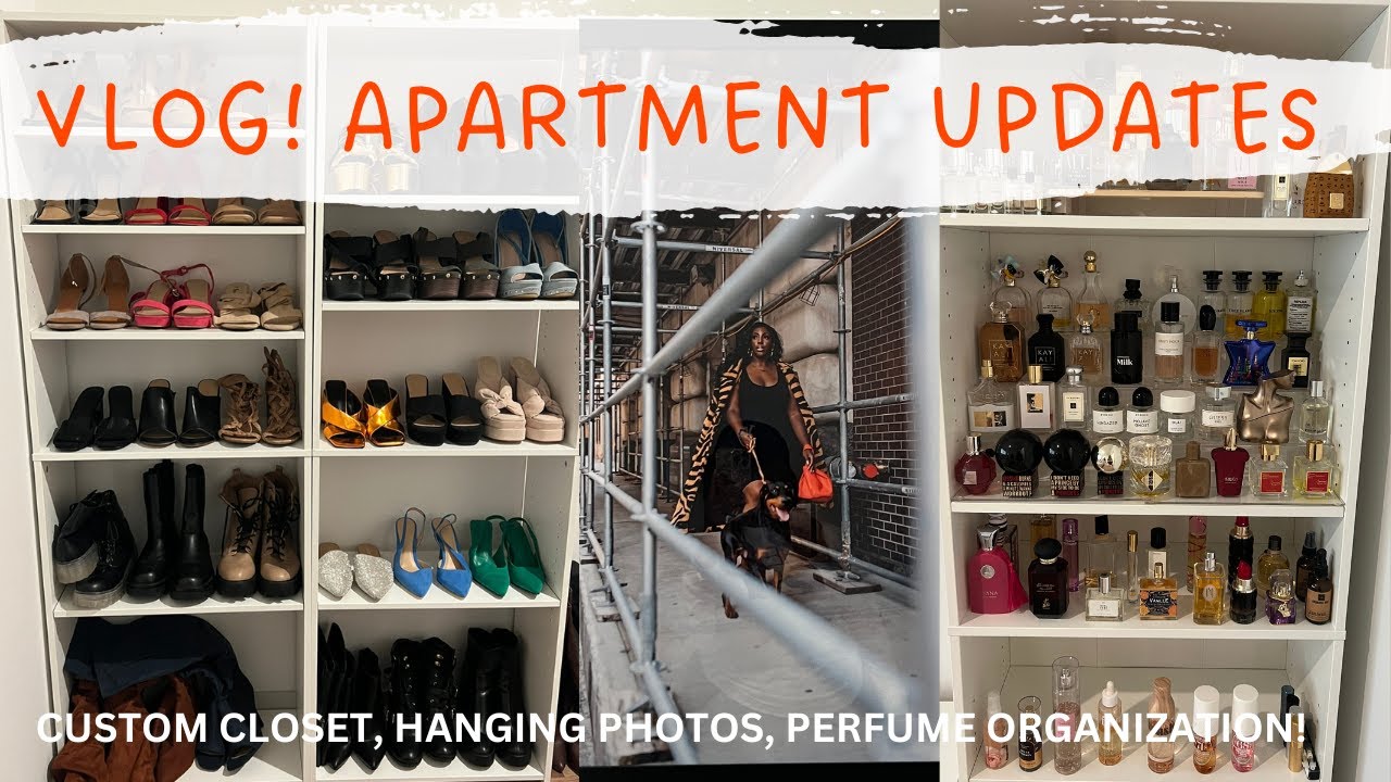 VLOG! APARTMENT UPDATES, CUSTOM SHOE CLOSET USING TARGET BOOKSHELVES| PRETTY NICI