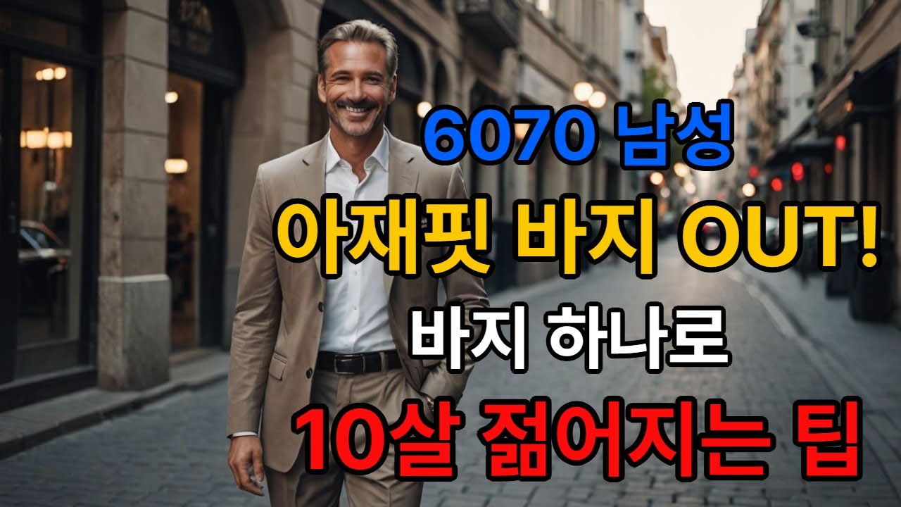 아재핏 NO! 중년 남성 바지 이렇게 입으면 젊어집니다