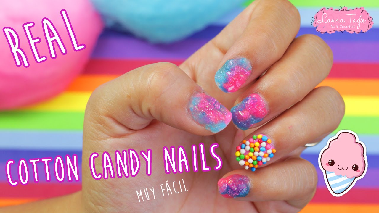 DIY / Uñas Algodón de Azúcar! SE COMEN DE VERDAD!