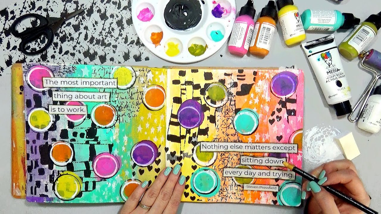 Art Journal Collage & Acrylics