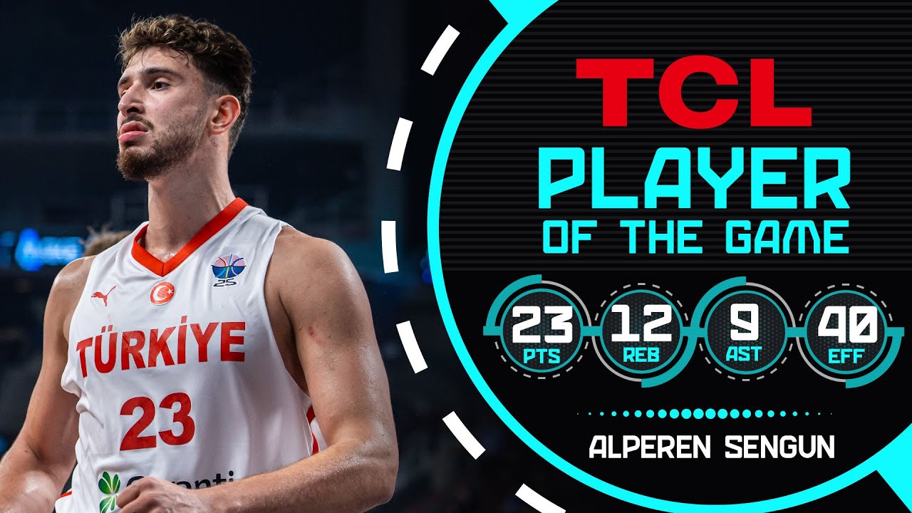 Alperen Sengun flirts with the triple-double! in big TUR 🇹🇷 win over CZE 🇨🇿 at #EuroBasket 2025!