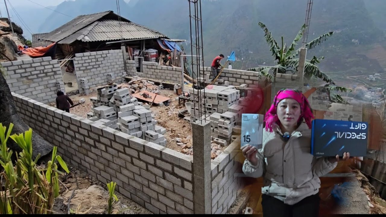 ( Tập12 )VC Cháu Vui Mừng Nhận Quà Tết Của Cô Chú H'mông Và Tiến Độ Xây Của Mẹ Con Em Chả Rất Nhanh 