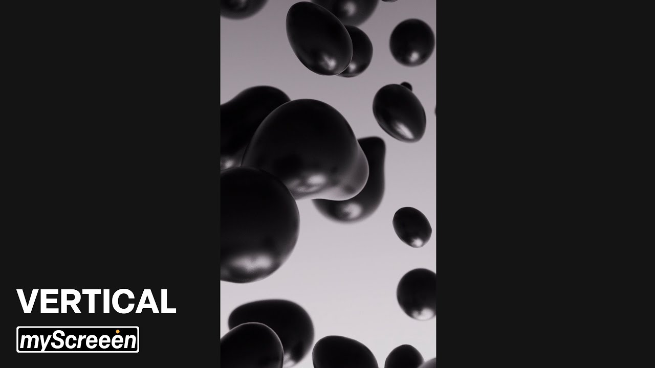 Relaxing Black & White Bubbles | Vertical Screen saver