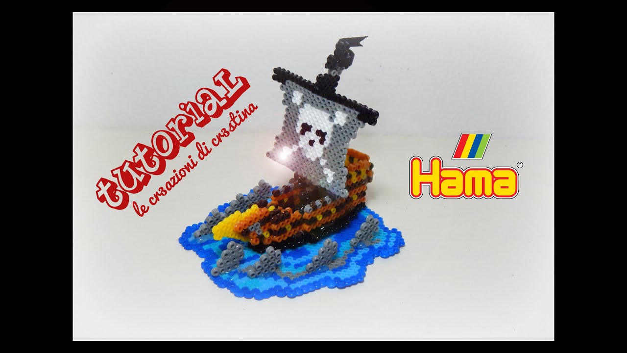 Tutorial Nave dei Pirati con HAMA BEADS - www.perlinedastirare.it