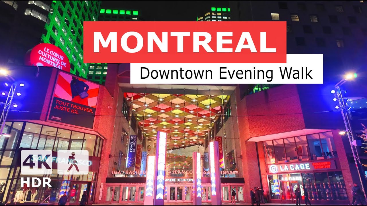 [ 4K ] Evening Stroll in Downtown Montreal | Sainte-Catherine Street | Quebec, Canada 2025 🇨🇦