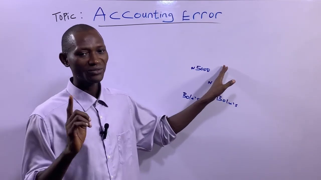 ACCOUNTING ERRORS &mdash; ( PART ONE ) &hellip; ERRORS THAT DO NOT AFFECT THE AGREEMENT OF THE TRIAL BALANCE.