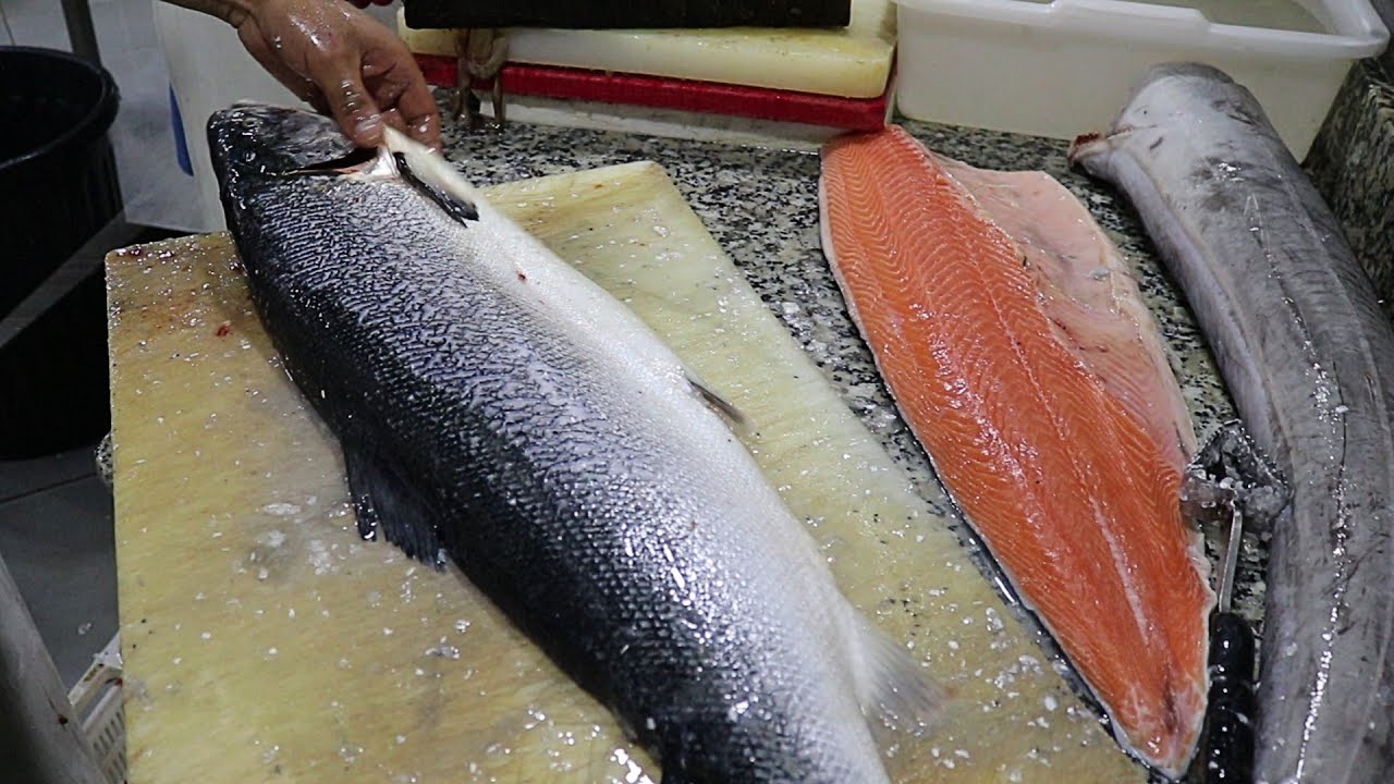 14 Lb Salmon cleaning & Filleting