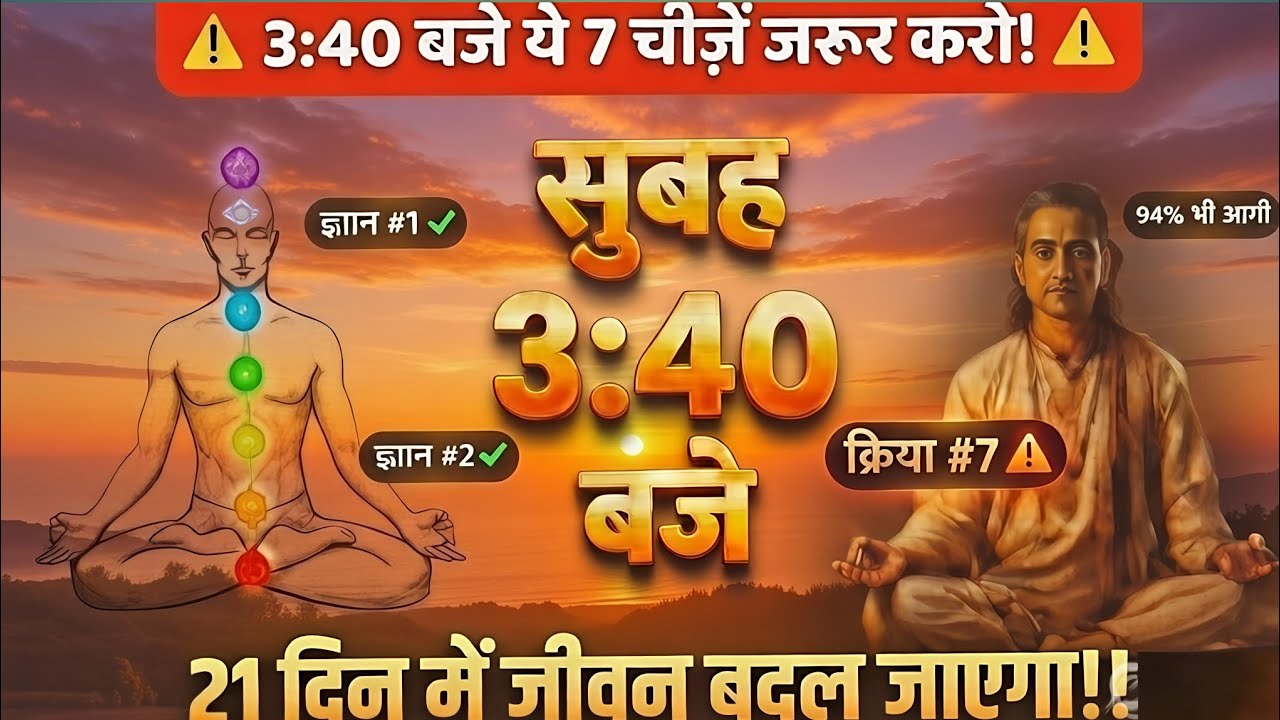 3:40 AM पर  ये7 चींजे करो!जीवन बदल जाएगा  सप्त कि्या रहस्य  Do These 7 Things Your life Chang secret