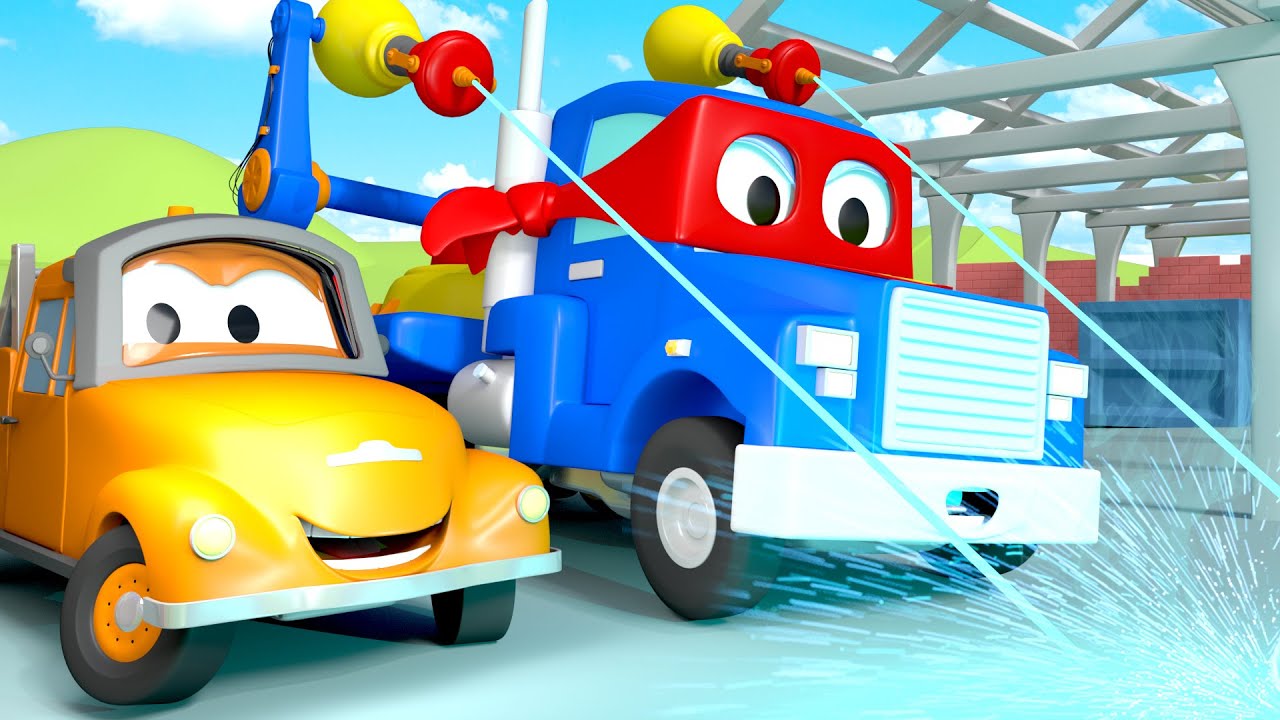 Carl de Super Vrachtwagen ⍟  De laser vrachtwagen  🚚 Autostad - Cartoons voor kinderen