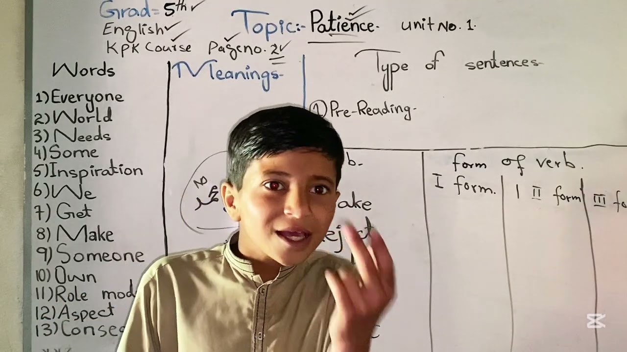 Grade 5th English kpk course 