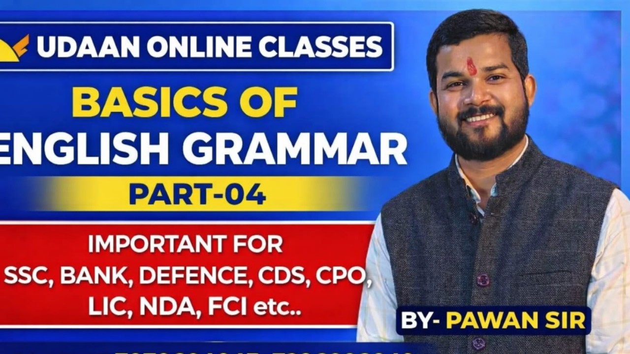 BASIC ENGLISH CLASS 04 SSC | Railway | Banking | Bihar Exams Preparation | UDAAN ONLINE CLASSES