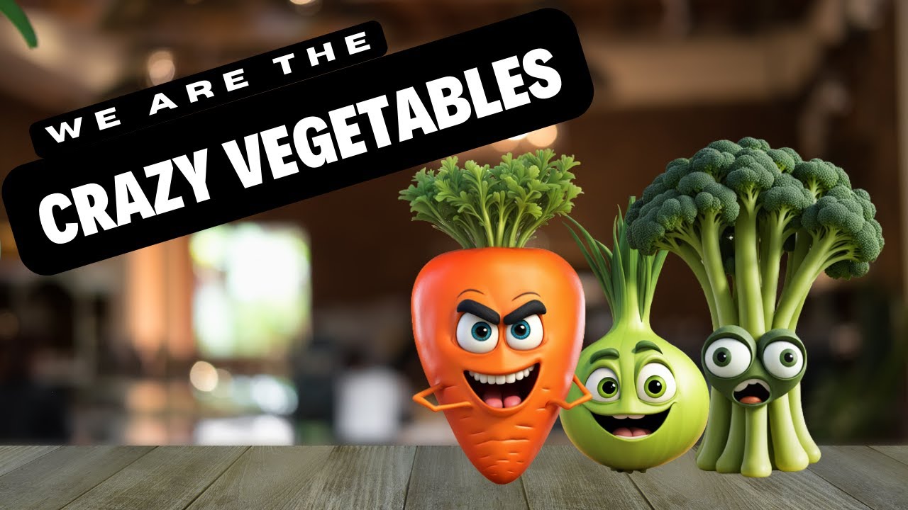 The crazy vegetables.(Trying their best to make you eat your veggies)#story #kids  #animation