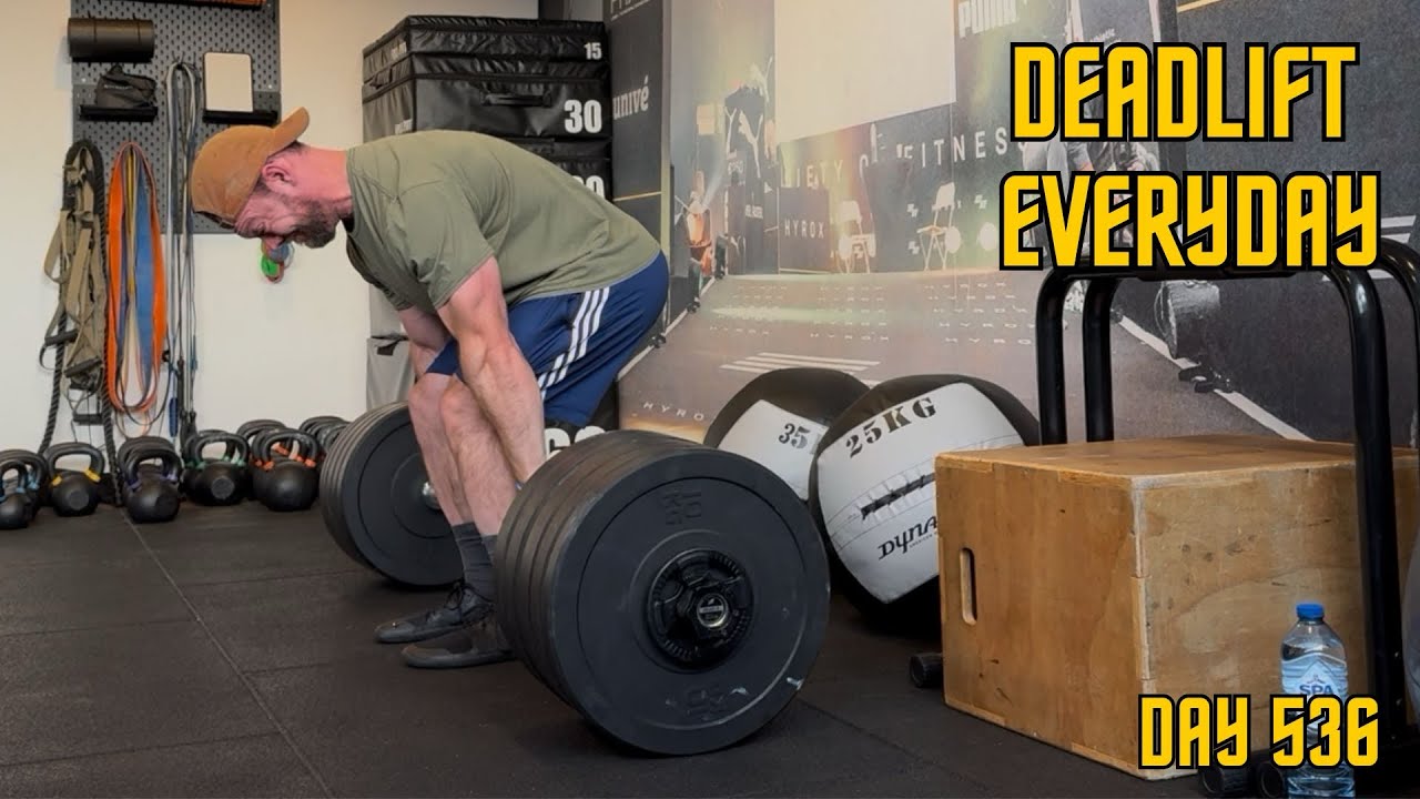 Deadlift Everyday Day 536: 192.5kg/424lbs x 5 Hack deadlift 