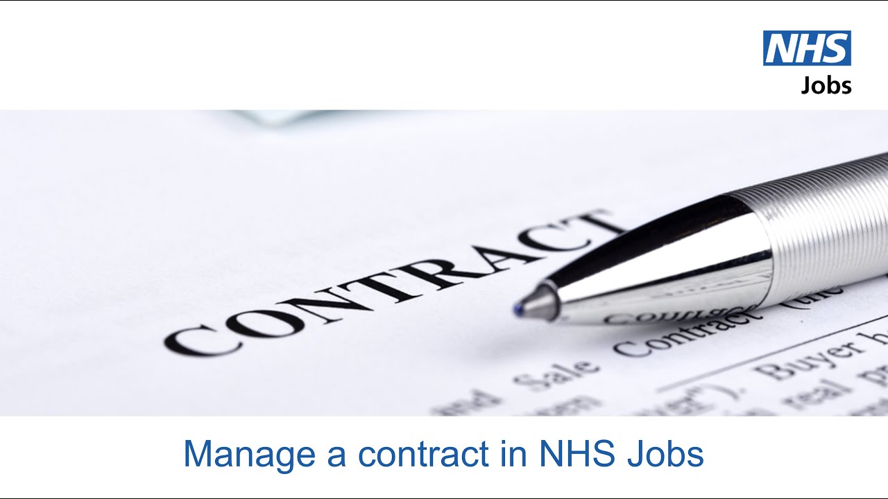 Employer -  NHS Jobs - Manage a contract - Video - Nov 24