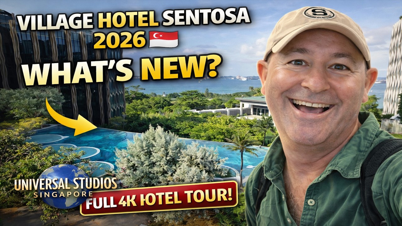 Village Hotel на острове Сентоза: что нового? Тур по отелям Сингапура в формате 4K🇸🇬