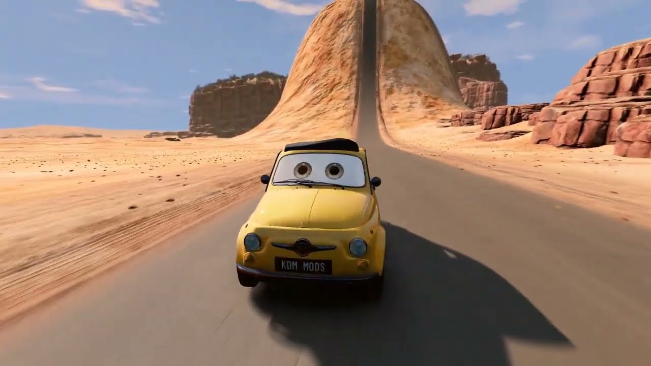 الجبل العملاق تتوقع في سياره تتخطاه؟! 😱