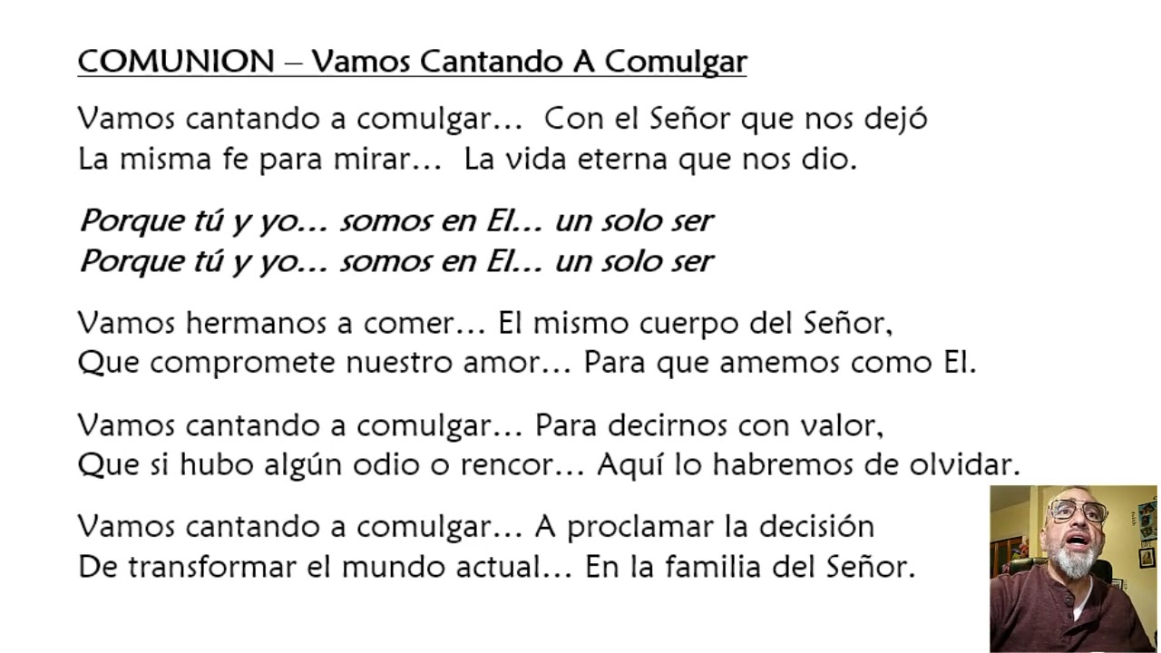 Vamos Cantando A comulgar