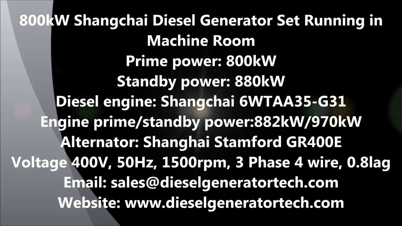 800kW 1000kVA Diesel Generating Set Commissioning