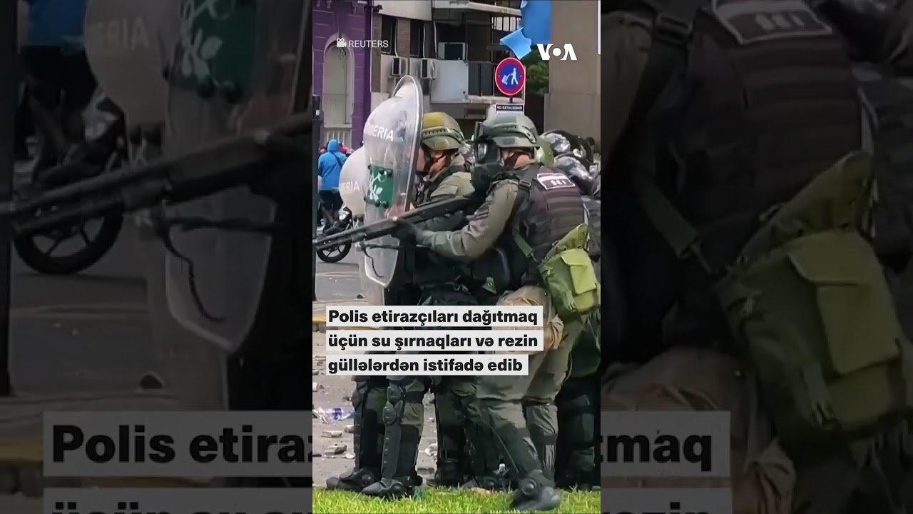 Argentinada təqaüdçülərlə polis arasında toqquşma baş verib