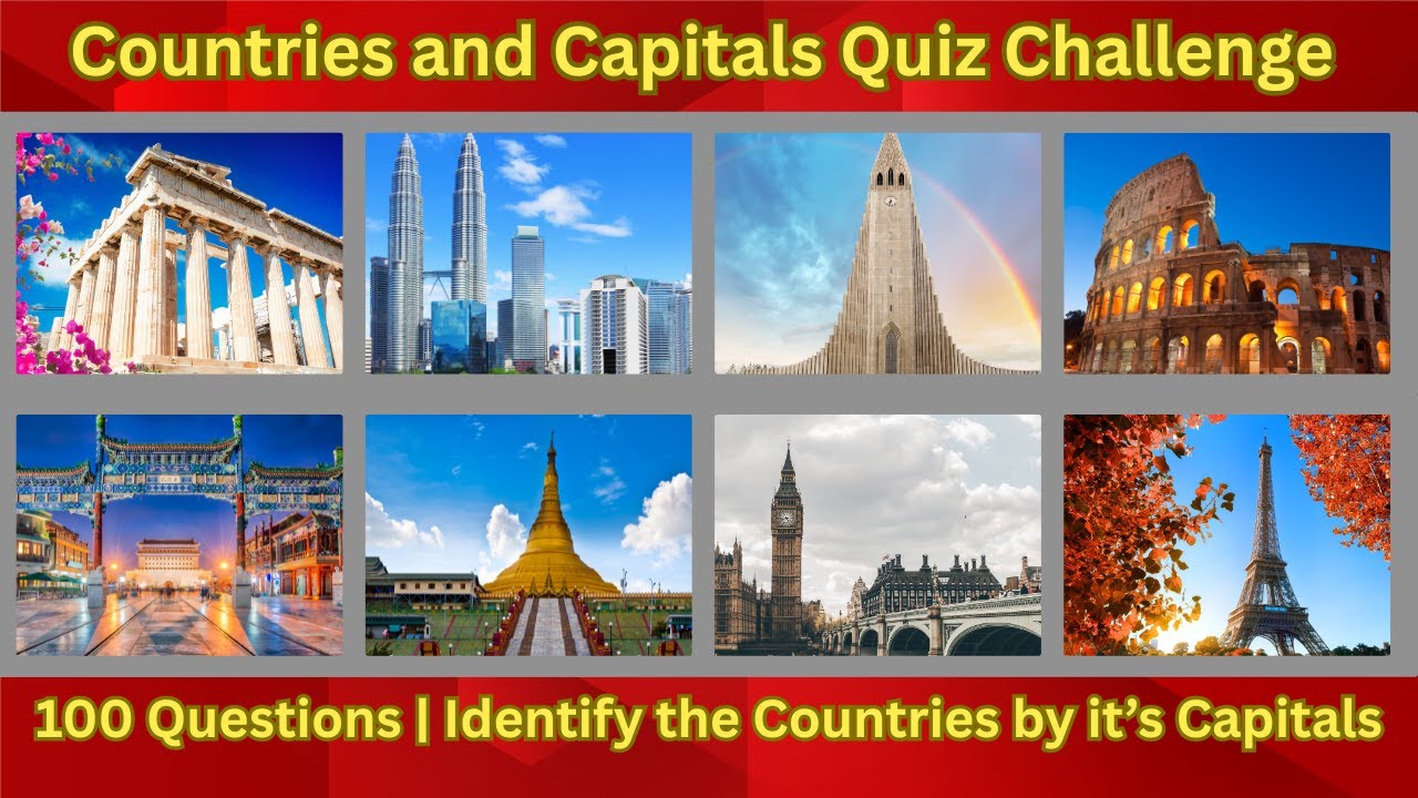 Geography Quiz: Can You Guess the Country by Its Capital? 🌍 | 100 Questions Challenge