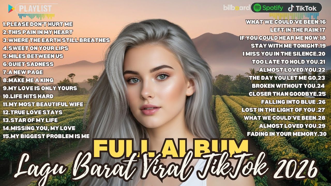 🔥 Lagu Barat Viral 2026 Paling Populer | English Pop Songs Trending di YouTube, TikTok & Spotify