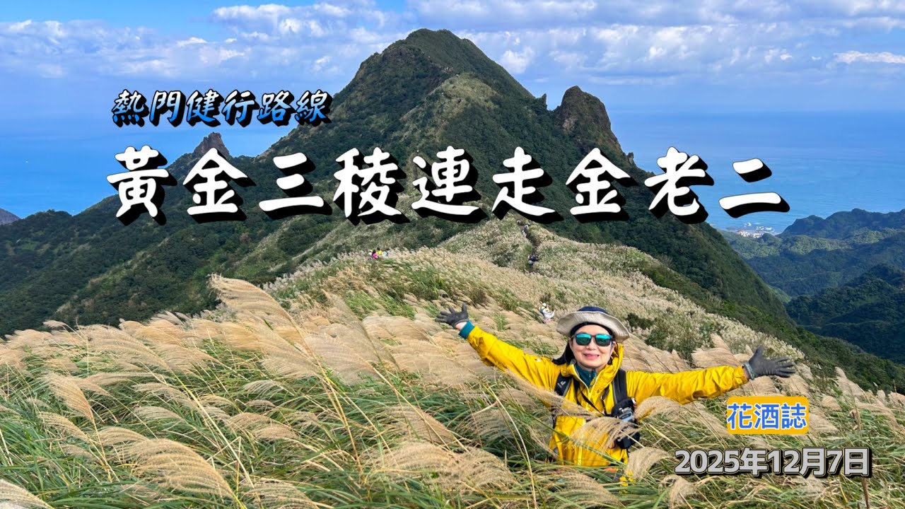 【黃金三稜連走金老二】燦光寮山／半屏山／金老二／芒花盛開時、黃金三稜風光明媚、美不勝收、令人心曠神怡！