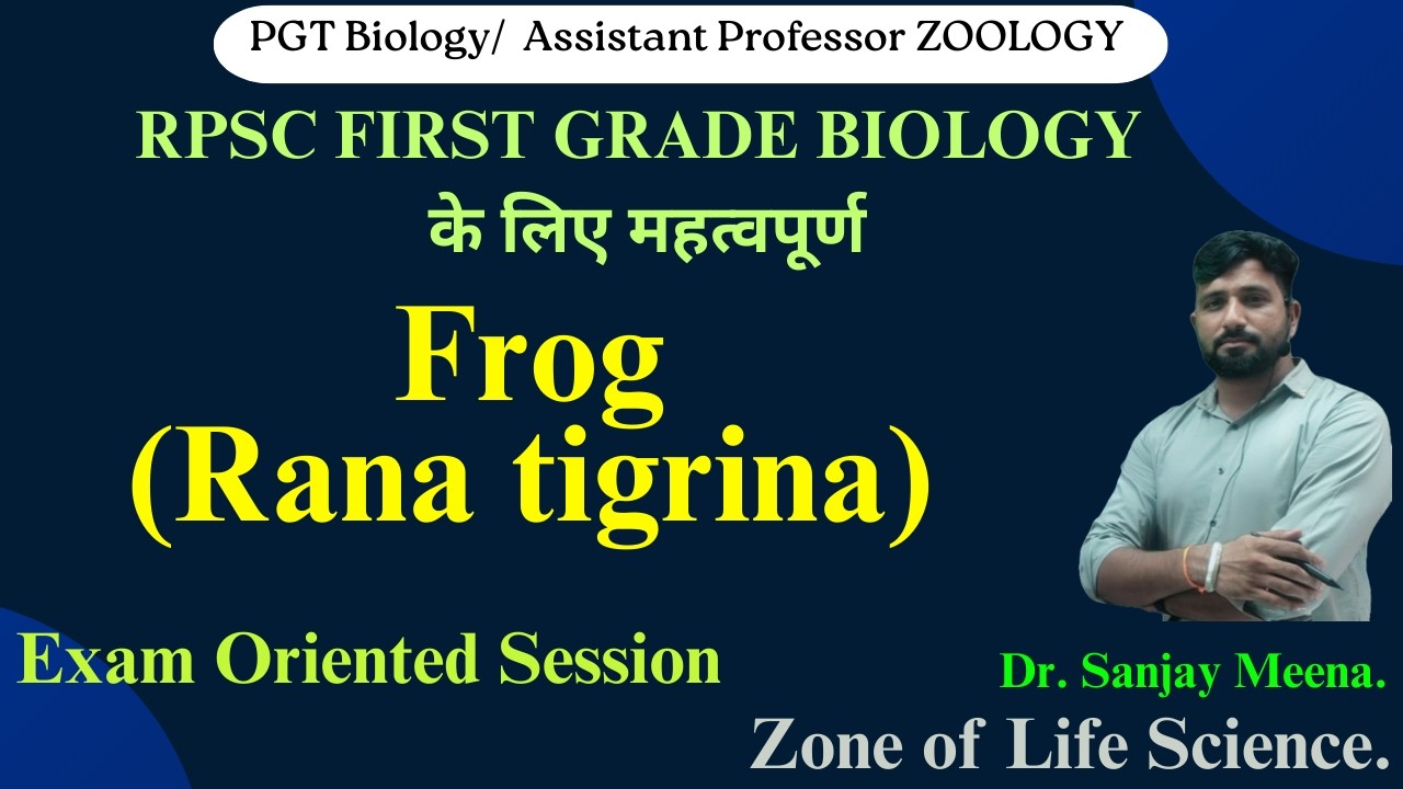 Frog (Rana tigrina) RPSC First Grade Biology.#rpsc1stgrade #assistantprofessorexam #frog #biology