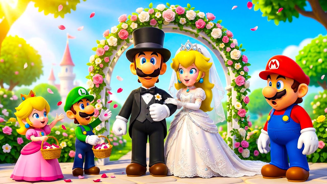 Mario Stands Witness as a Royal Union Is Sealed | Mario Animation ✨👑