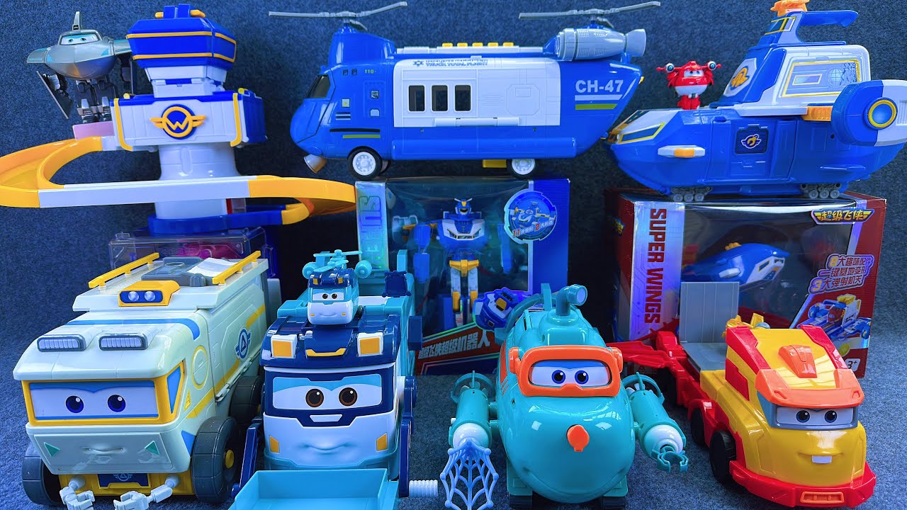 19-minutes of satisfying unboxing, cool Super Wings Space Base Set Series ASMR | Review Toys