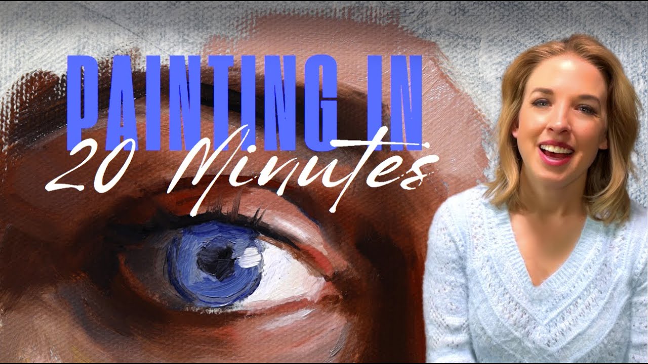 20-минутная живопись! Видео 4 — Реалистичный глаз маслом #20minutepainting #paintingeyes #oilpain...