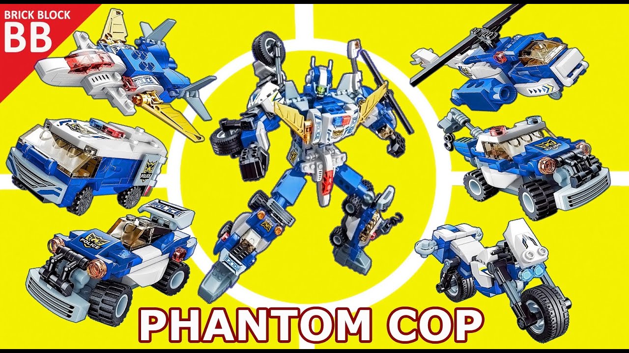 Збірка : Qman 41104 Phantom Cop ( FINAL ) ⚡️ Speed Build Enlighten Lego Transformers combiner 6in1