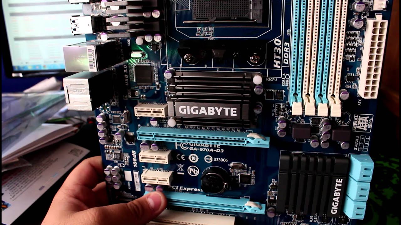 Unboxing Motherboard 970A-D3 Gigabyte español AM3+ 32GB RAM 1866Mhz