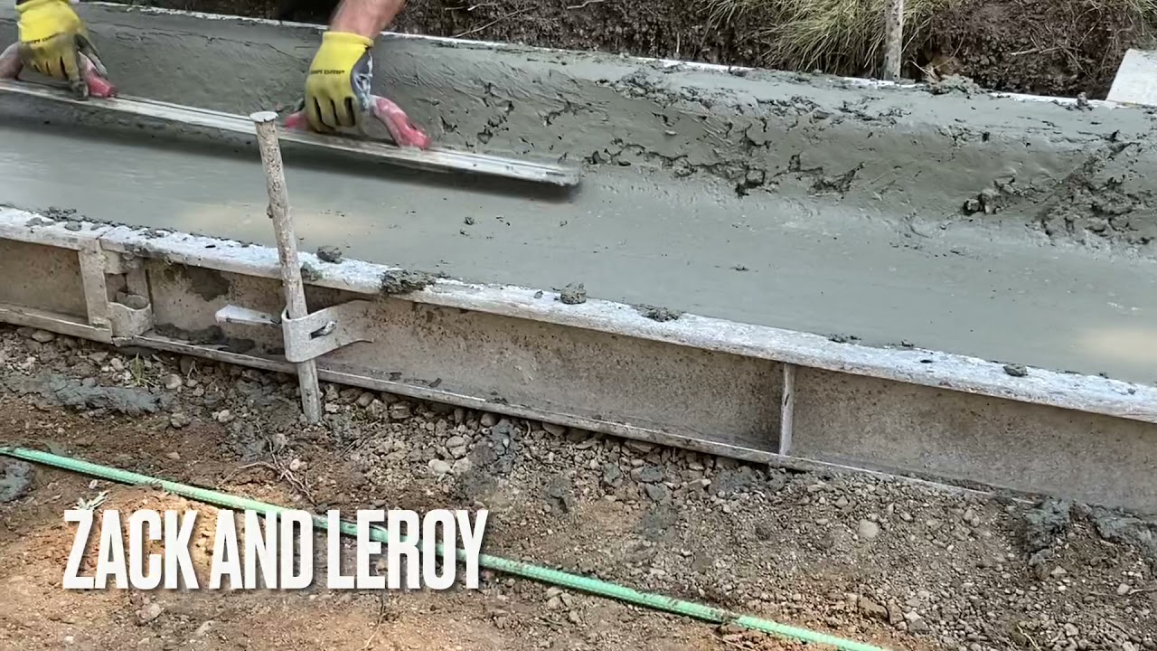 How To Slick/Roll concrete curb! Super fast and easy