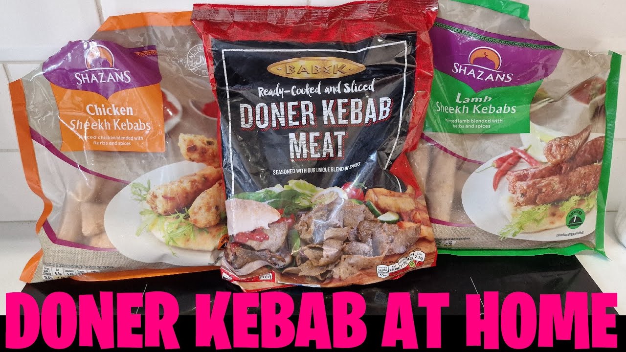 Doner Kebab at Home | Shazans Chicken Sheekh | Food Review | Iceland | Flatbread | Salad | Takeaway