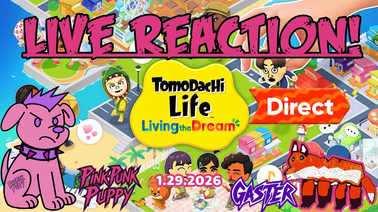Tomodachi Life  Living the Dream Direct 1 29 2026 LIVE Reaction and discussion (VOD)
