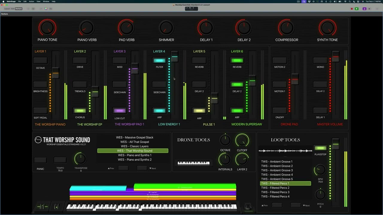 Use Essential Worship Loops in MainStage!