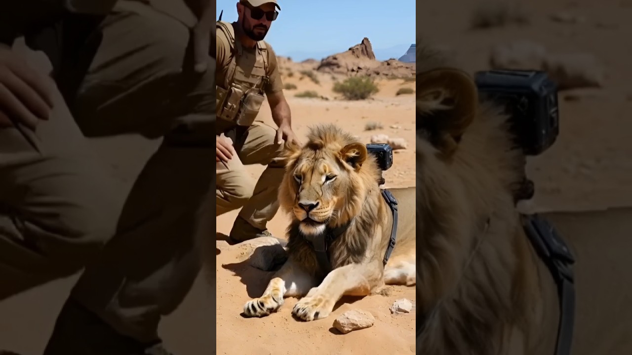 Arabian Lion&rsquo;s Hidden Desert Den 🦁 POV: Micro Camera #Shorts Ep 14