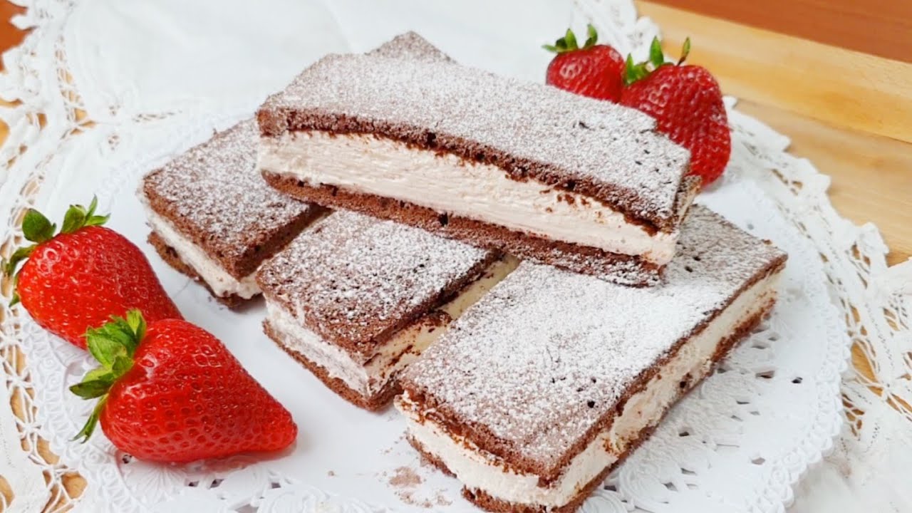 KINDER FETTA AL LATTE FATTA IN CASA FACILE E GOLOSA | COCOA SPONGECAKE FILLED WITH MILKY CREAM