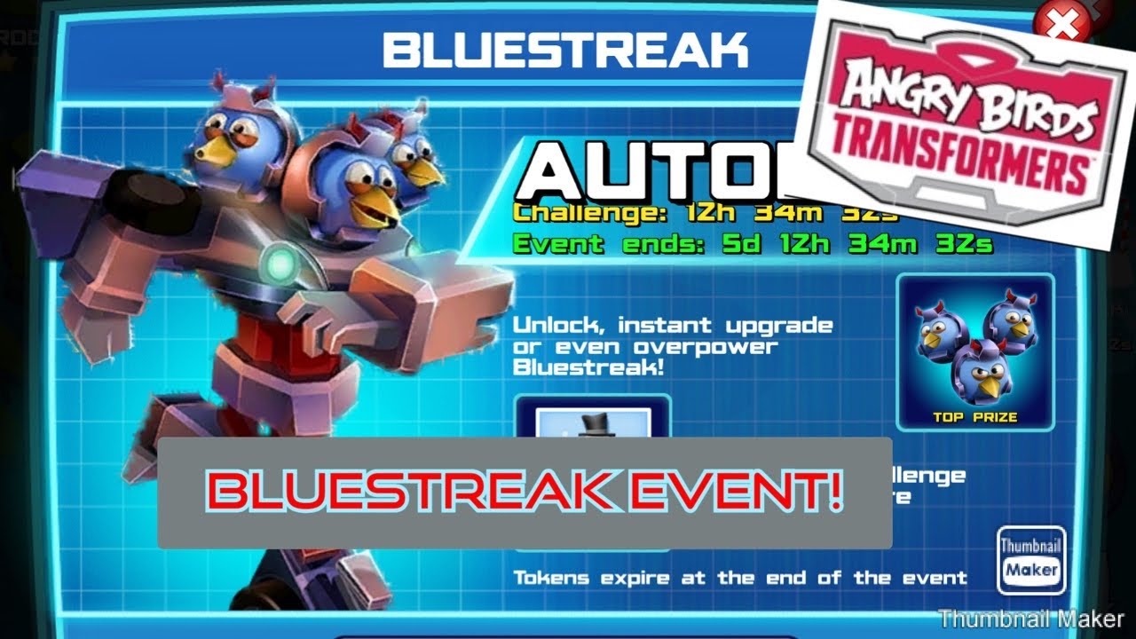 Angry Birds Transformers: Bluestreak event!
